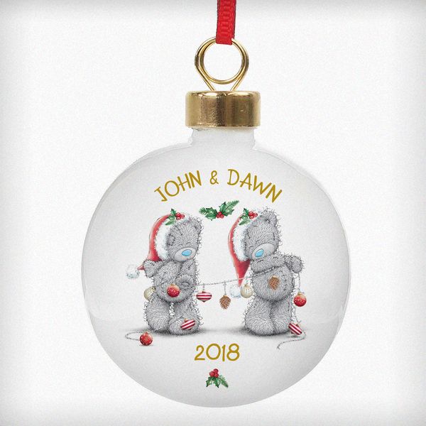 Modal Additional Images for Personalised Me to You Christmas Couple's Bauble