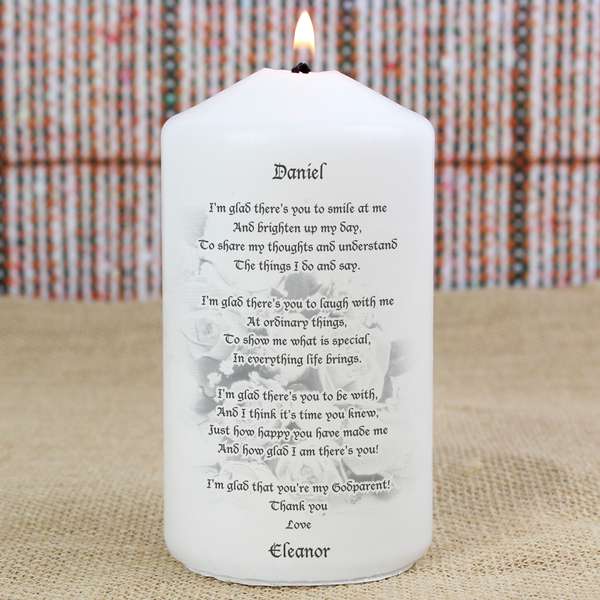 Modal Additional Images for Personalised Godparent candle