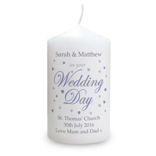 Modal Additional Images for Personalised Wedding Day Candle