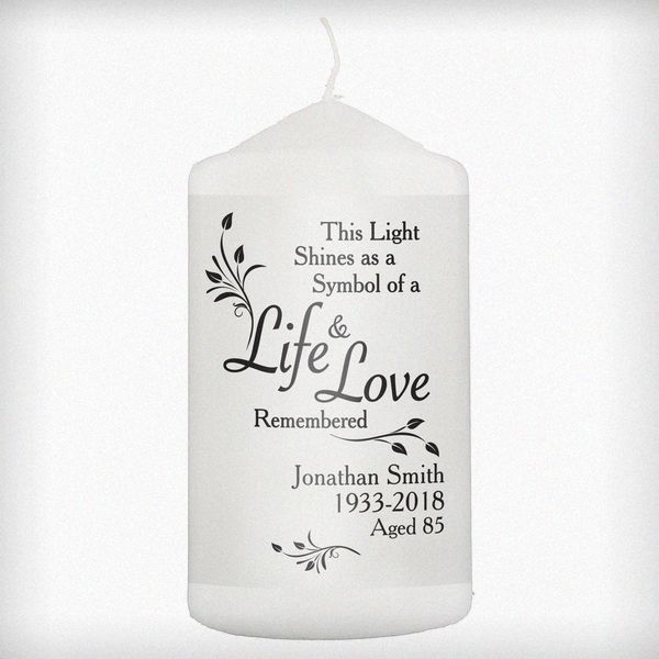 Modal Additional Images for Personalised Life & Love Candle