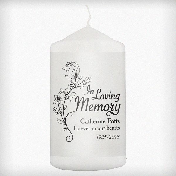 Modal Additional Images for Personalised In Loving Memory Candle