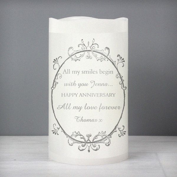 (image for) Personalised Ornate Frame LED Candle