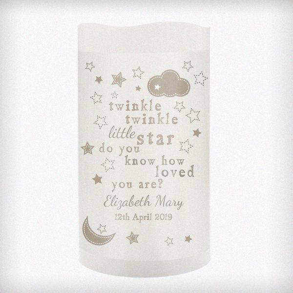 Modal Additional Images for Personalised Twinkle Twinkle Nightlight LED Candle