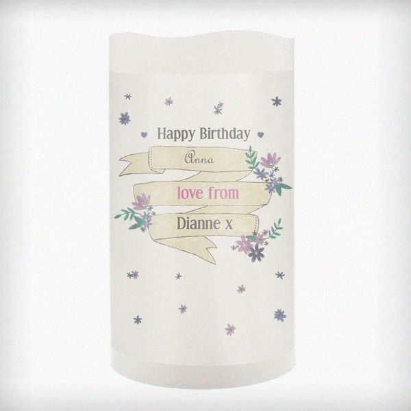 Modal Additional Images for Personalised Garden Bloom LED Candle