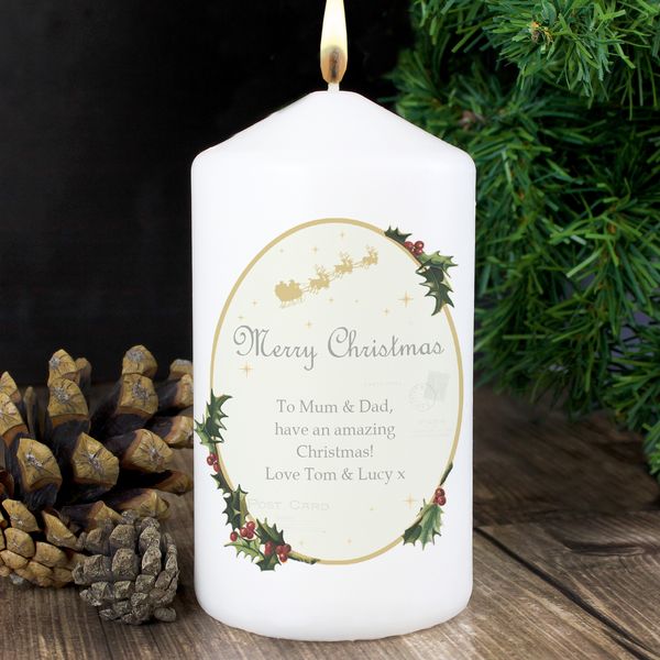 (image for) Personalised Traditional Christmas Candle