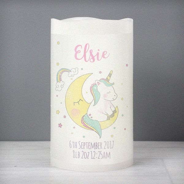 (image for) Personalised Baby Unicorn Nightlight LED Candle