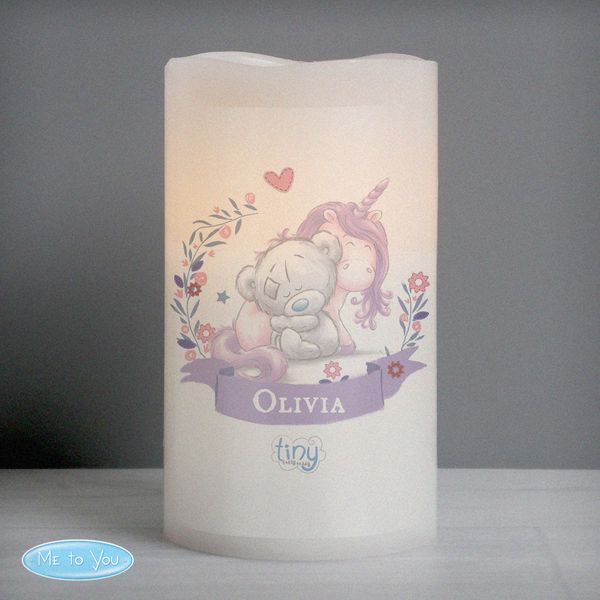 (image for) Personalised Tiny Tatty Teddy Unicorn Nightlight LED Candle