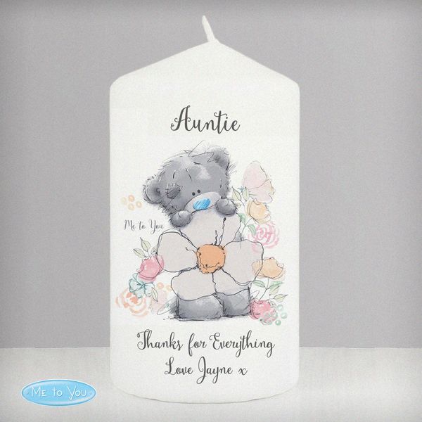 Modal Additional Images for Personalised Me to You Floral Pillar Candle