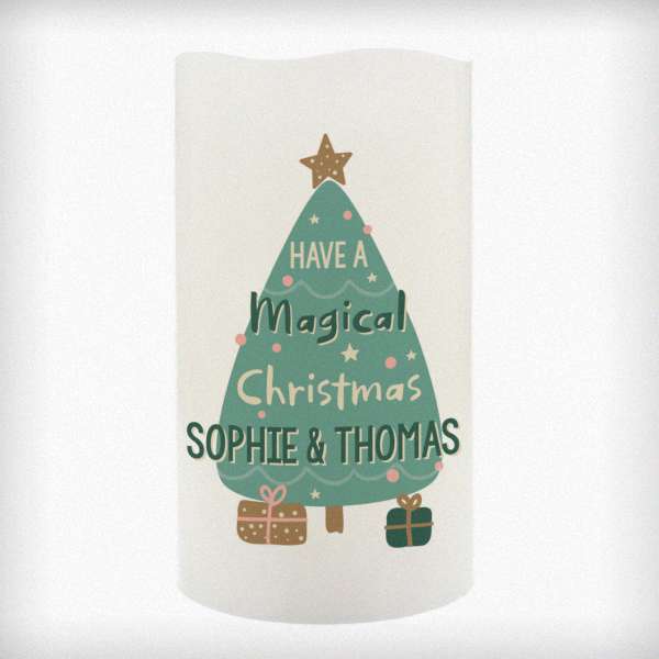 Modal Additional Images for Personalised Have A Magical Christmas LED Candle