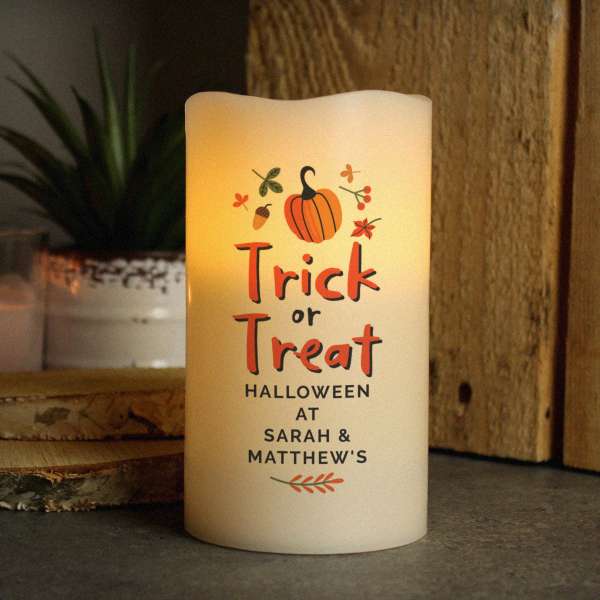 (image for) Personalised Trick or Treat LED Candle