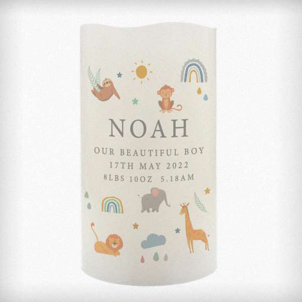 Modal Additional Images for Personalised Safari Animals LED Candle