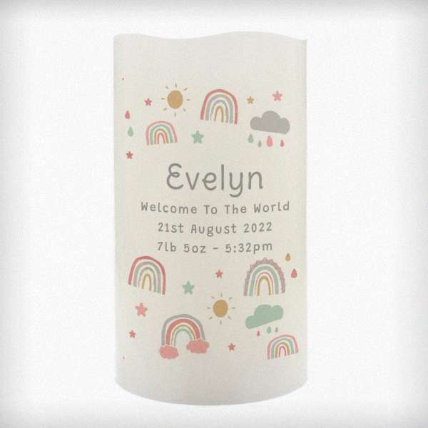 Modal Additional Images for Personalised Rainbow Nightlight LED Candle