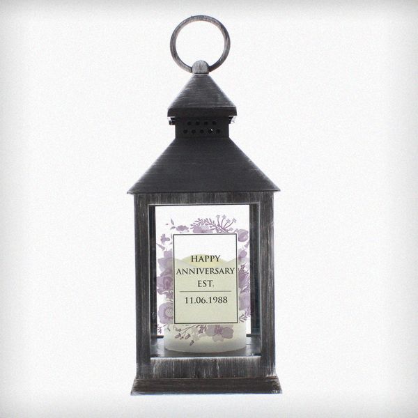 Modal Additional Images for Personalised Soft Watercolour Rustic Black Lantern