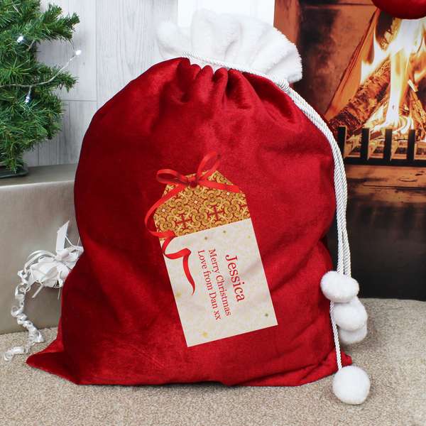 (image for) Personalised Luxury Present Pom Pom Sack