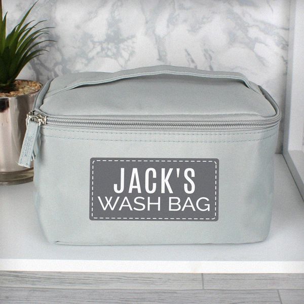 Modal Additional Images for Personalised Classic Grey Make Up Wash Bag