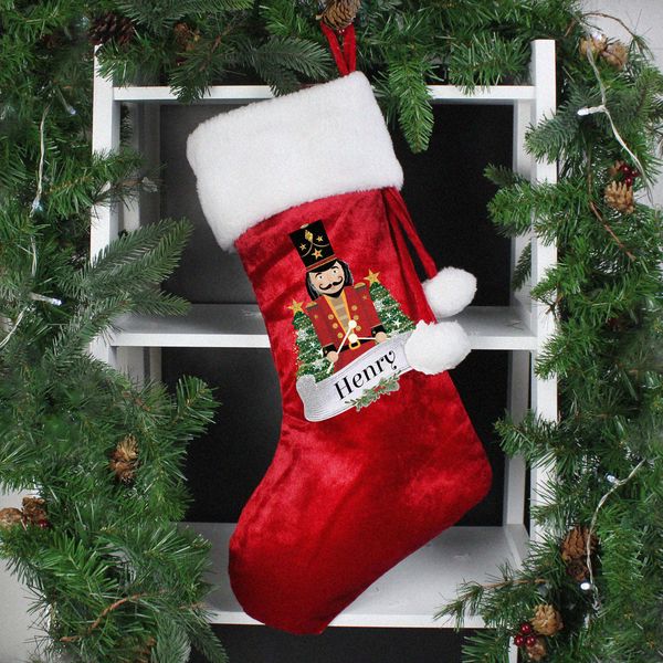 (image for) Personalised Red Nutcracker Stocking