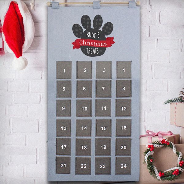 Modal Additional Images for Personalised Pet Advent Calendar In Silver Grey