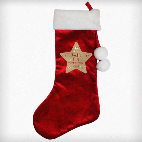 Modal Additional Images for Personalised First Christmas Red Stocking