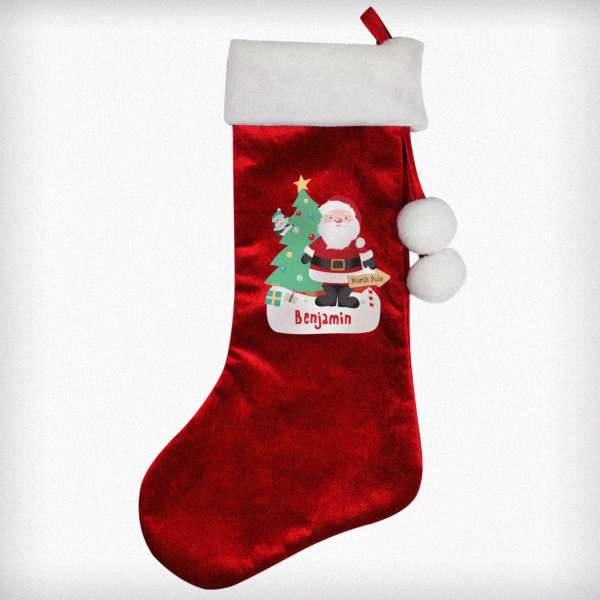 Modal Additional Images for Personalised Santa Luxury Red Stocking