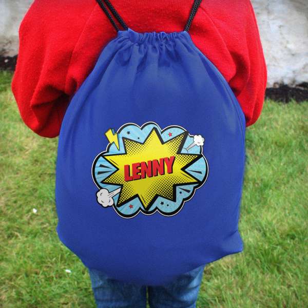 Modal Additional Images for Personalised Superhero Blue Kit Bag