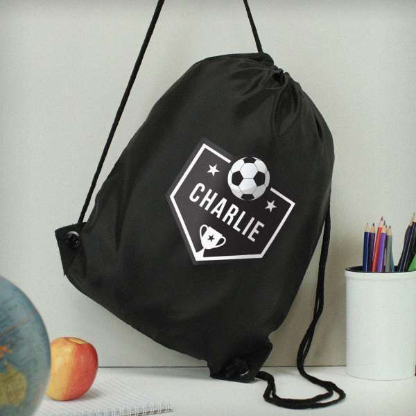 (image for) Personalised Football Black Kit Bag