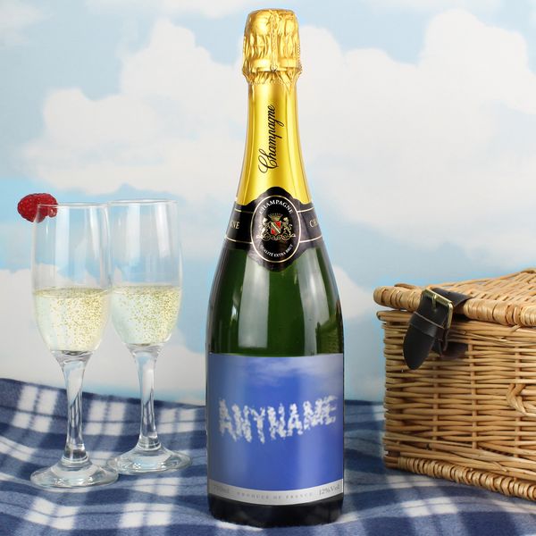 (image for) Personalised Clouds Champagne Bottle