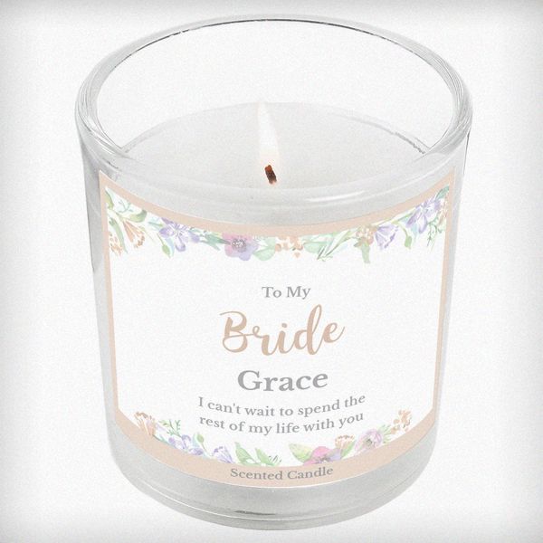 Modal Additional Images for Personalised Floral Watercolour Scented Jar Candle