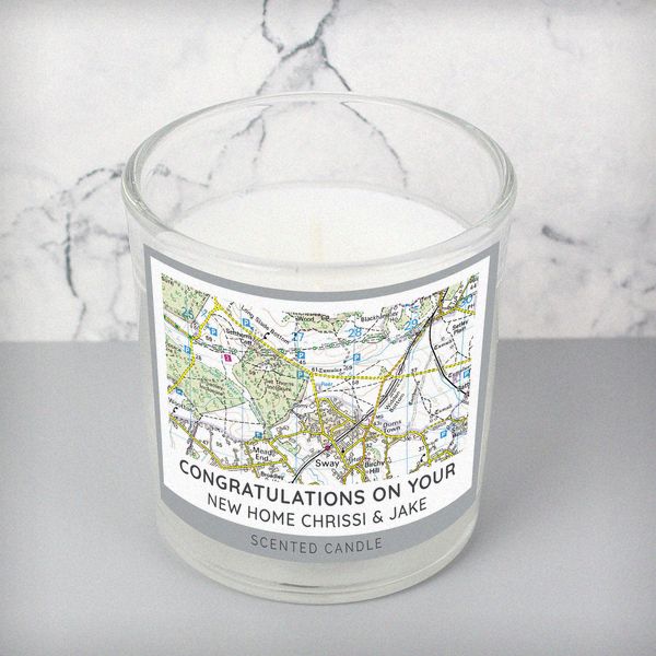 Modal Additional Images for Personalised Present Day Map Compass Scented Jar Candle