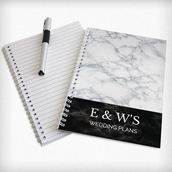 Modal Additional Images for Personalised Marble Effect A5 Notebook