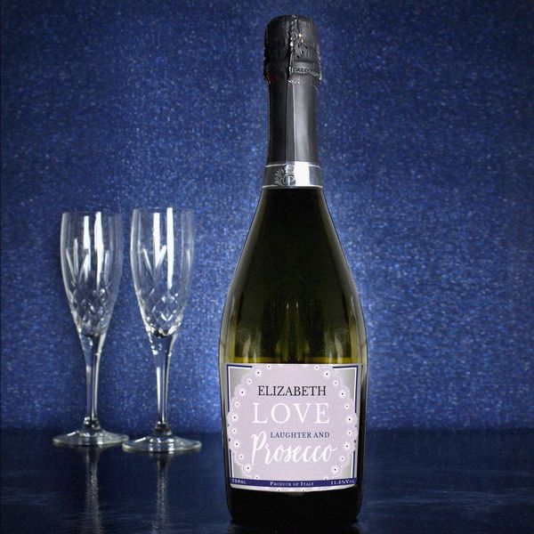 Modal Additional Images for Personalised Lilac Lace Bottle of Prosecco