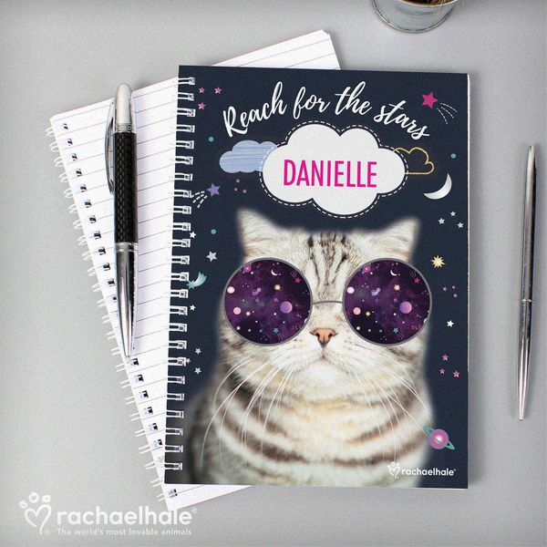 Modal Additional Images for Personalised Rachael Hale Space Cat A5 Notebook