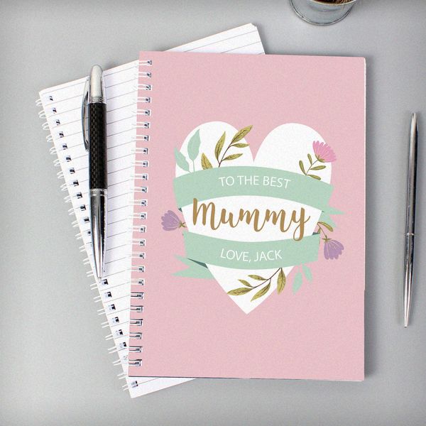 (image for) Personalised Floral Mother's Day A5 Notebook