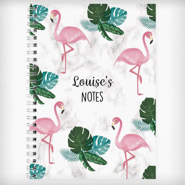 Modal Additional Images for Personalised Flamingo A5 Notebook