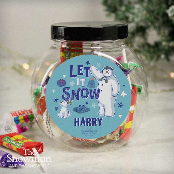 (image for) Personalised The Snowman and the Snowdog Sweet Jar