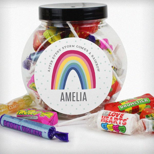 (image for) Personalised Rainbow Sweet Jar - Click Image to Close