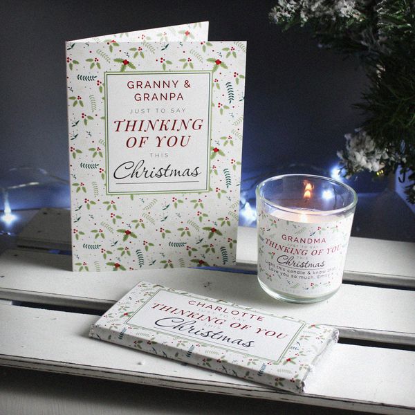 Modal Additional Images for Personalised Thinking of You Christmas Scented Jar Candle