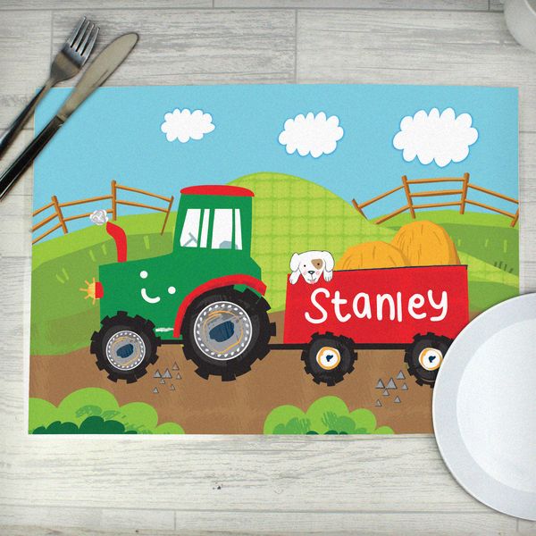 Modal Additional Images for Personalised Tractor Placemat