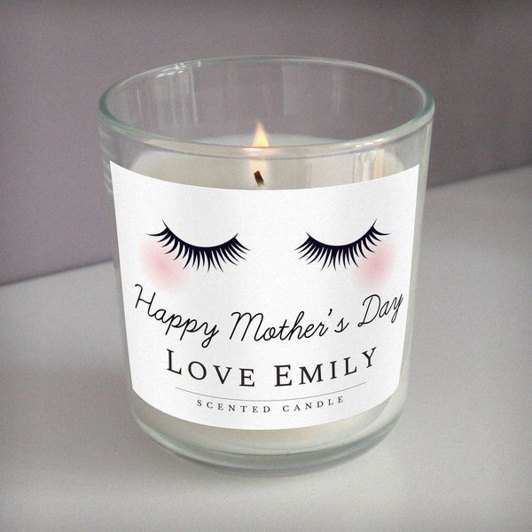 (image for) Personalised Eyelashes Scented Jar Candle