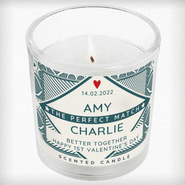 Modal Additional Images for Personalised The Perfect Match Jar Candle