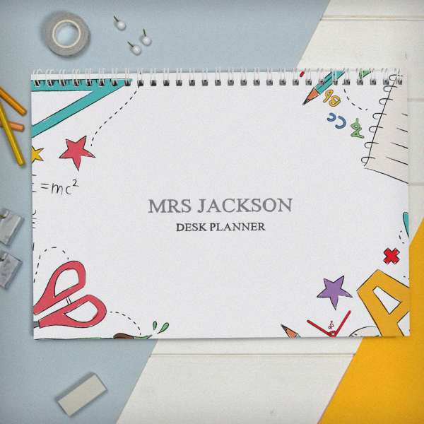 (image for) Personalised Teacher A4 Desk Planner