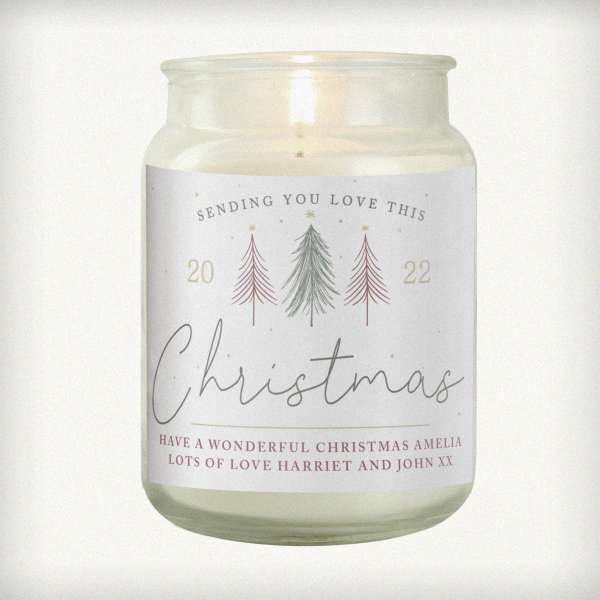 Modal Additional Images for Personalised Sending You Love Christmas Large Scented Jar Candle