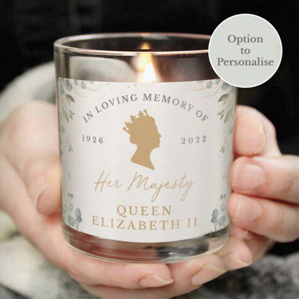 (image for) Personalised Queens Commemorative Small Candle Jar