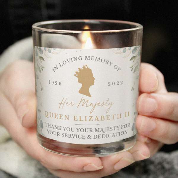 Modal Additional Images for Personalised Queens Commemorative Small Candle Jar