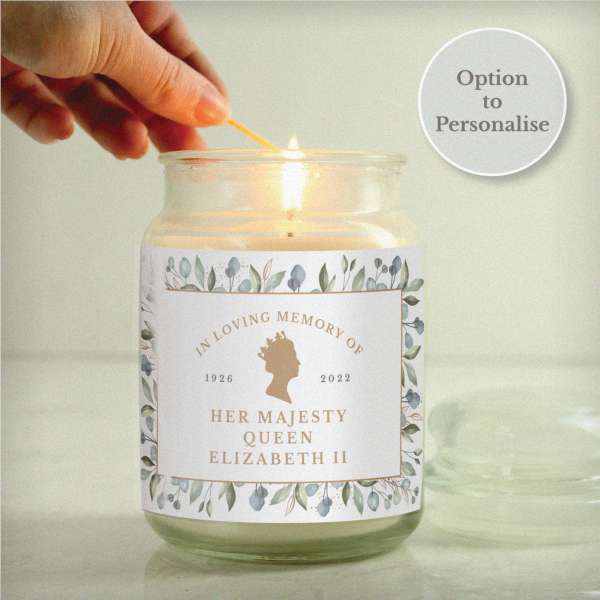 (image for) Personalised Queens Commemorative Large Vanilla Scented Candle Jar