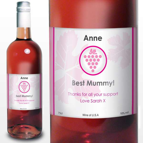 (image for) Personalised Rose Wine Grape Label