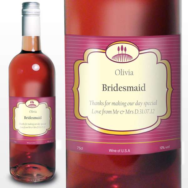 (image for) Personalised Rose Wine Classic Label