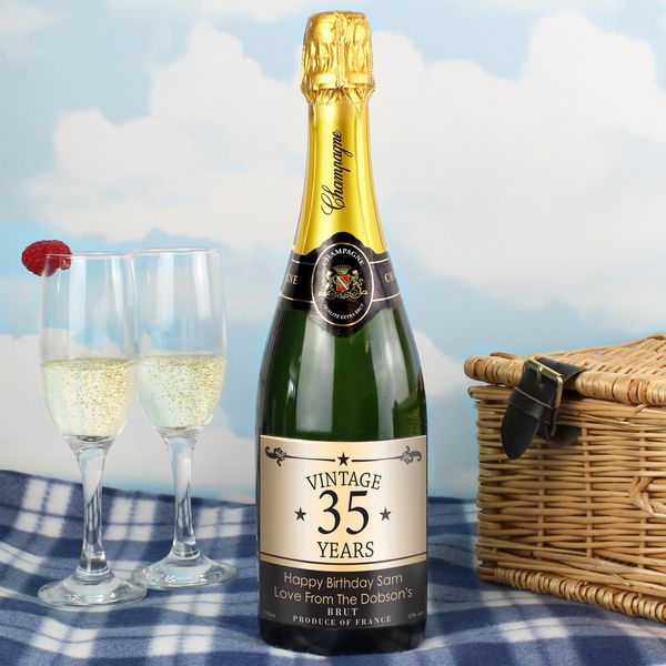 (image for) Personalised Vintage Numbers Champagne