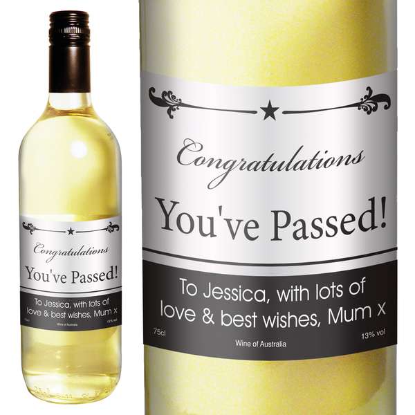 (image for) Personalised Black Border White Wine