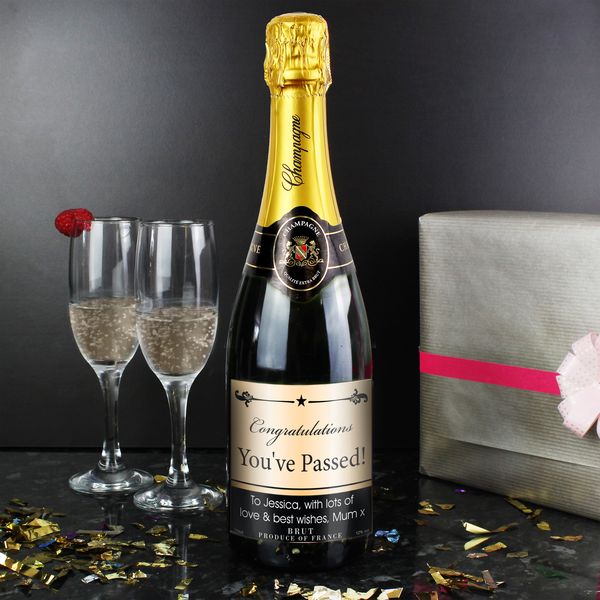 (image for) Personalised Black Border Champagne