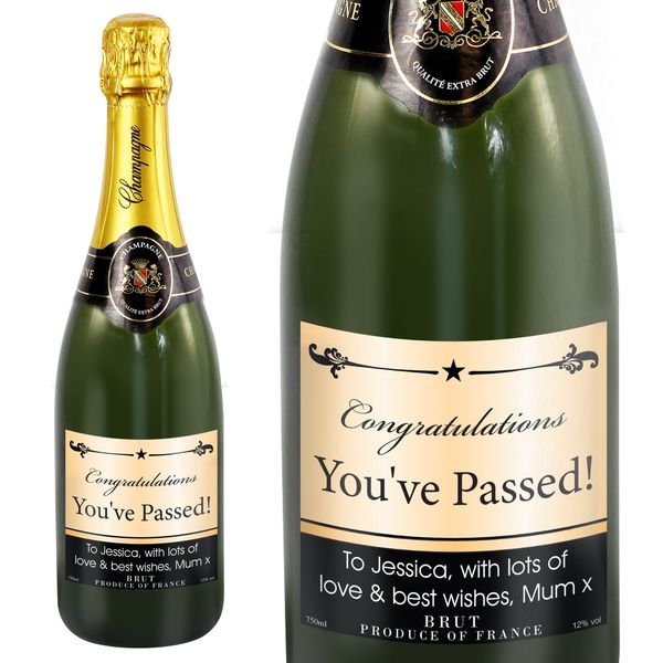 Modal Additional Images for Personalised Black Border Champagne